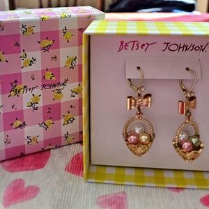 Betsey Johnson Easter Basket earrings